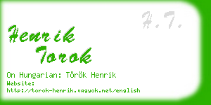 henrik torok business card